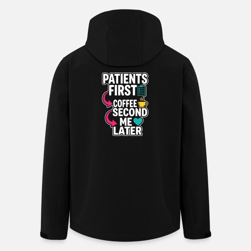 Infirmière de nuit, fatiguée - Veste softshell homme en polyester recyclé Stanley/Stella - noir