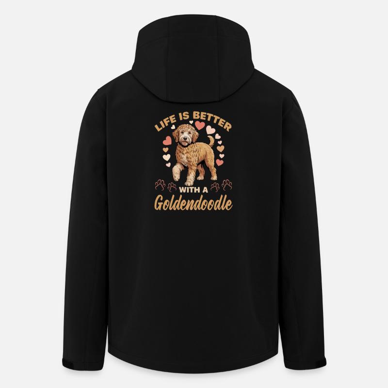 Goldendoodle Dog Breed - Recycelte Männer Softshell-Jacke von Stanley/Stella - Schwarz