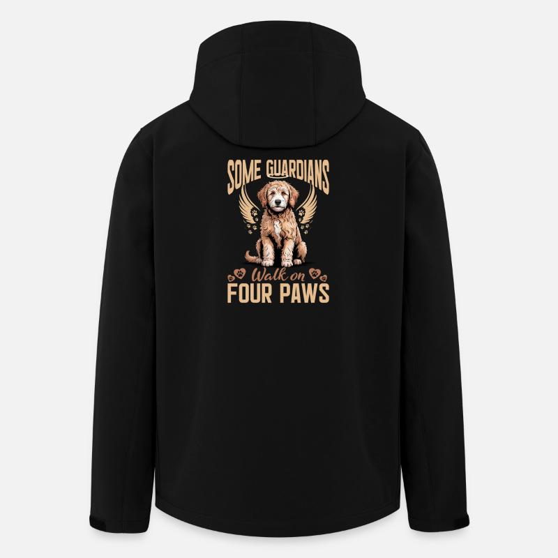 Race de chien Goldendoodle - Veste softshell homme en polyester recyclé Stanley/Stella - noir
