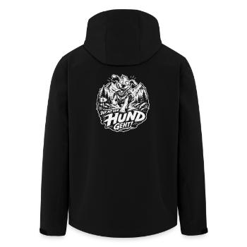 Der mit dem Hund geht - Recycelte Männer Softshell-Jacke von Stanley/Stella - Schwarz - Hinten - AI Model Male 185 light (185cm)