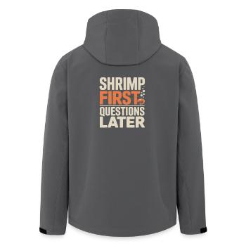 Garnelen zuerst | Aquarium Humor - Recycelte Männer Softshell-Jacke von Stanley/Stella - Schwarz - Hinten - AI Model Male 185 light (185cm)