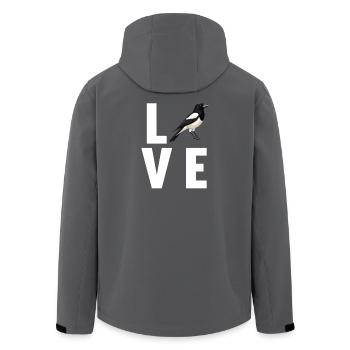 Elstern Elster - Recycelte Männer Softshell-Jacke von Stanley/Stella - Schwarz - Hinten - AI Model Male 185 light (185cm)