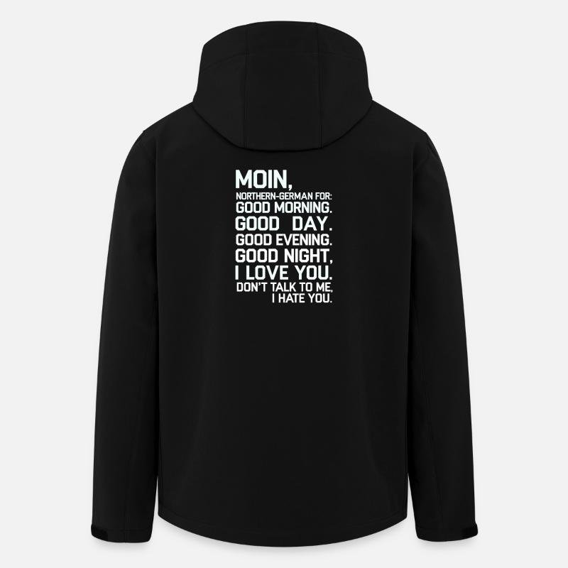 Moin Norddeutsch Gefühlsmix Design - Men’s Recycled Softshell Jacket by Stanley/Stella - black