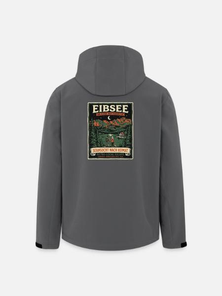 Eibsee Heimat - Recycelte Männer Softshell-Jacke von Stanley/Stella - Schwarz