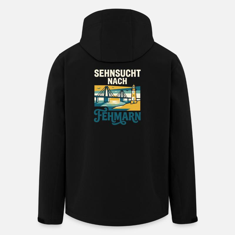 Fehmarn Sehnsucht - Recycelte Männer Softshell-Jacke von Stanley/Stella - Schwarz