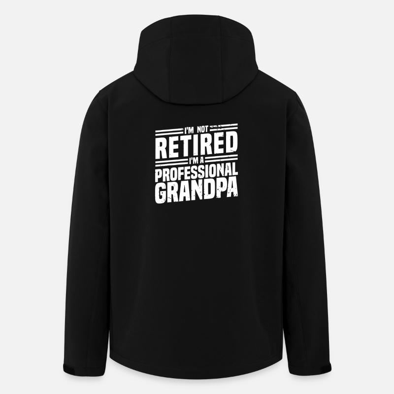 Not Retired, Professional Grandpa - Men’s Recycled Softshell Jacket by Stanley/Stella - black