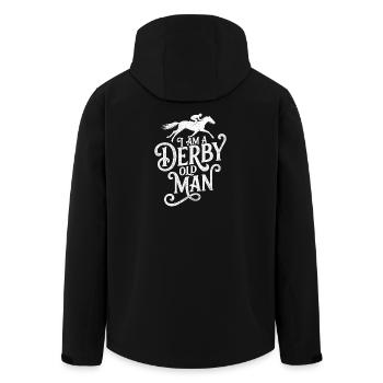 Im A Derby Old Man Funny Horse Racing - Men’s Recycled Softshell Jacket by Stanley/Stella - black - Back - AI Model Male 185 light (185cm)