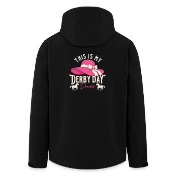 This Is My Dress Derby Horse Racing Humor - Men’s Recycled Softshell Jacket by Stanley/Stella - black - Back - AI Model Male 185 light (185cm)