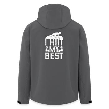 Gym Junkies I Hiit My Best Calisthenics Fitness - Recycelte Männer Softshell-Jacke von Stanley/Stella - Anthrazit - Hinten - AI Model Male 185 light (185cm)