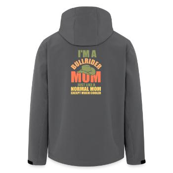 Maman de rodéo western cowboy maman chevauchant - Veste softshell homme en polyester recyclé Stanley/Stella - noir - Dos - AI Model Male 185 light (185cm)