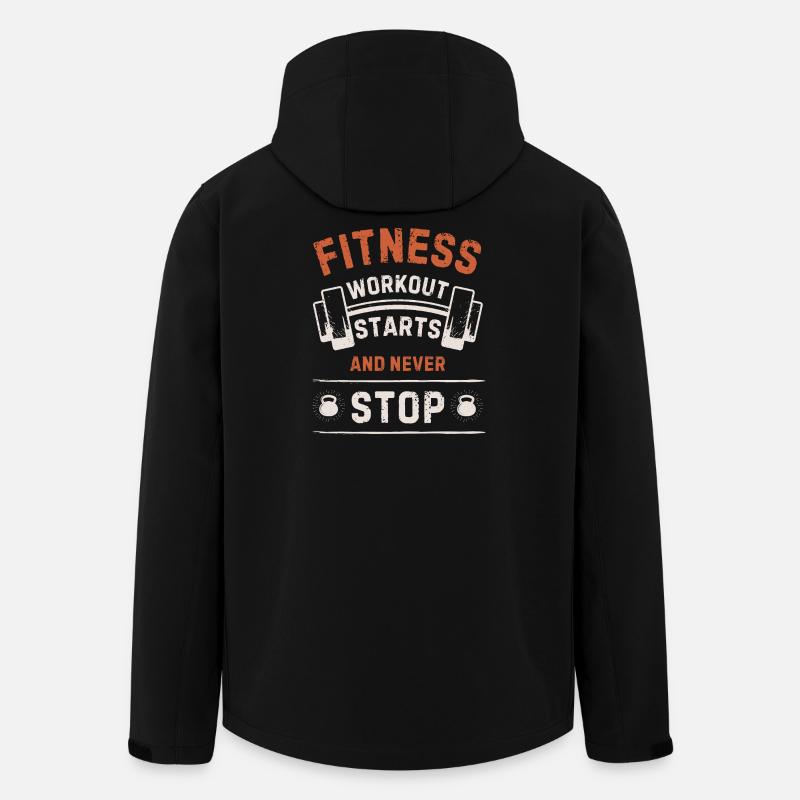 Fitness: Starts and Never Stop - Men’s Recycled Softshell Jacket by Stanley/Stella - black