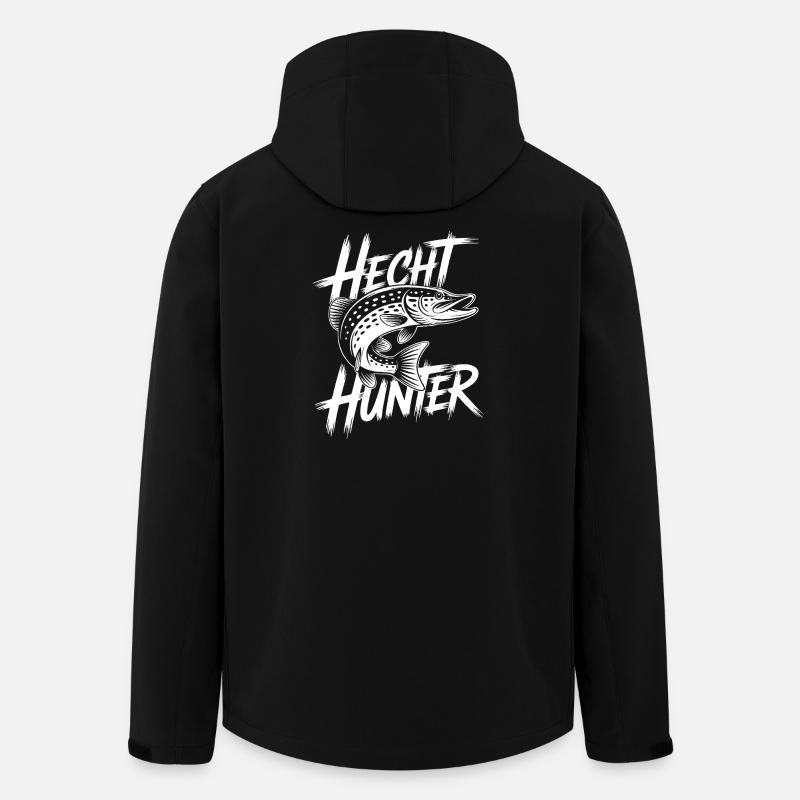 Hecht Angler - Recycelte Männer Softshell-Jacke von Stanley/Stella - Schwarz
