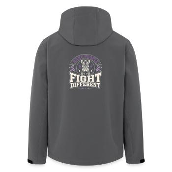Eds-bewusstsein Ehlers-danlos Zebra-krieger - Recycelte Männer Softshell-Jacke von Stanley/Stella - Schwarz - Hinten - AI Model Male 185 light (185cm)