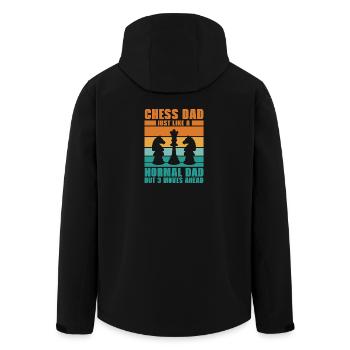 Vatertag Geschenk Schach spielende Väter - Recycelte Männer Softshell-Jacke von Stanley/Stella - Schwarz - Hinten - AI Model Male 185 light (185cm)