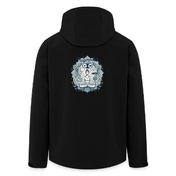Meditation Flugmodus - Recycelte Männer Softshell-Jacke von Stanley/Stella - Schwarz - Hinten - AI Model Male 185 light (185cm)