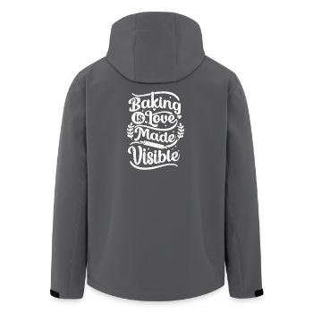 La pâtisserie, c’est l’amour rendu visible - Veste softshell homme en polyester recyclé Stanley/Stella - noir - Dos - AI Model Male 185 light (185cm)