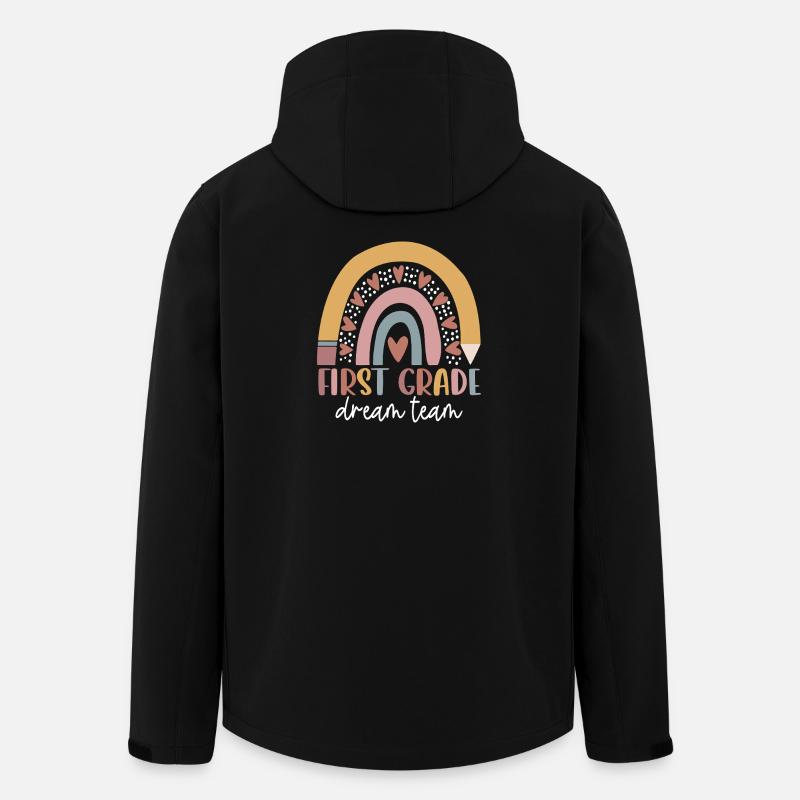 First Grade Dream Team Rainbow - Men’s Recycled Softshell Jacket by Stanley/Stella - black