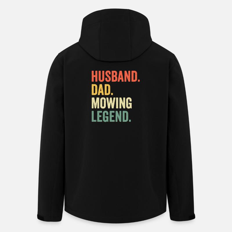 Husband Dad Mowing Legend - Men’s Recycled Softshell Jacket by Stanley/Stella - black