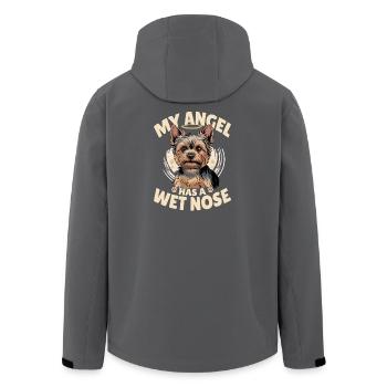 Yorkshire Terrier Yorkie Dog Breed - Recycelte Männer Softshell-Jacke von Stanley/Stella - Anthrazit - Hinten - AI Model Male 185 light (185cm)
