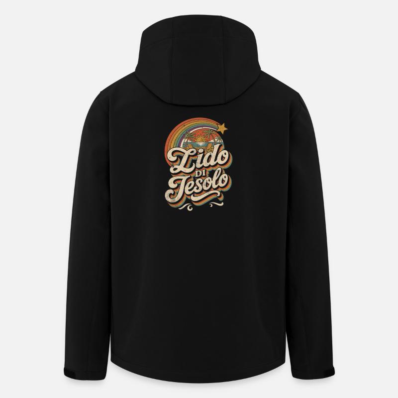 Lido di Jesolo Retro Sunset - Recycelte Männer Softshell-Jacke von Stanley/Stella - Schwarz