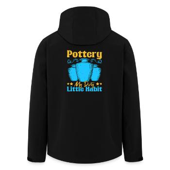 Cadeaux pour les potiers Poterie Sale habitude - Veste softshell homme en polyester recyclé Stanley/Stella - noir - Dos - AI Model Male 185 light (185cm)