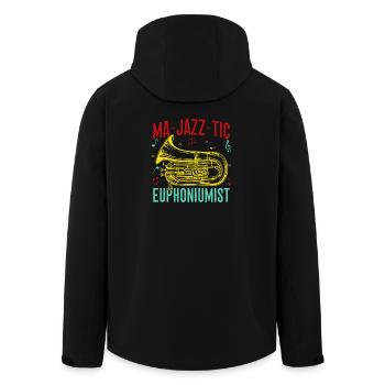 Euphonium Ma-Jazz-Tic Euphoniumist Baritone - Recycelte Männer Softshell-Jacke von Stanley/Stella - Schwarz - Hinten - AI Model Male 185 light (185cm)