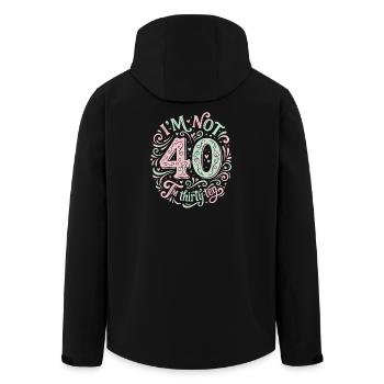 Ich Bin Nicht 40, Ich Habe 30. Geburtstag - Recycelte Männer Softshell-Jacke von Stanley/Stella - Schwarz - Hinten - AI Model Male 185 light (185cm)