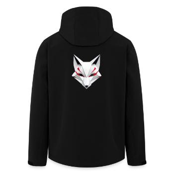 Kitsune Fuchsmaske Origami Japan Mythologie Inari  - Recycelte Männer Softshell-Jacke von Stanley/Stella - Schwarz - Hinten - AI Model Male 185 light (185cm)