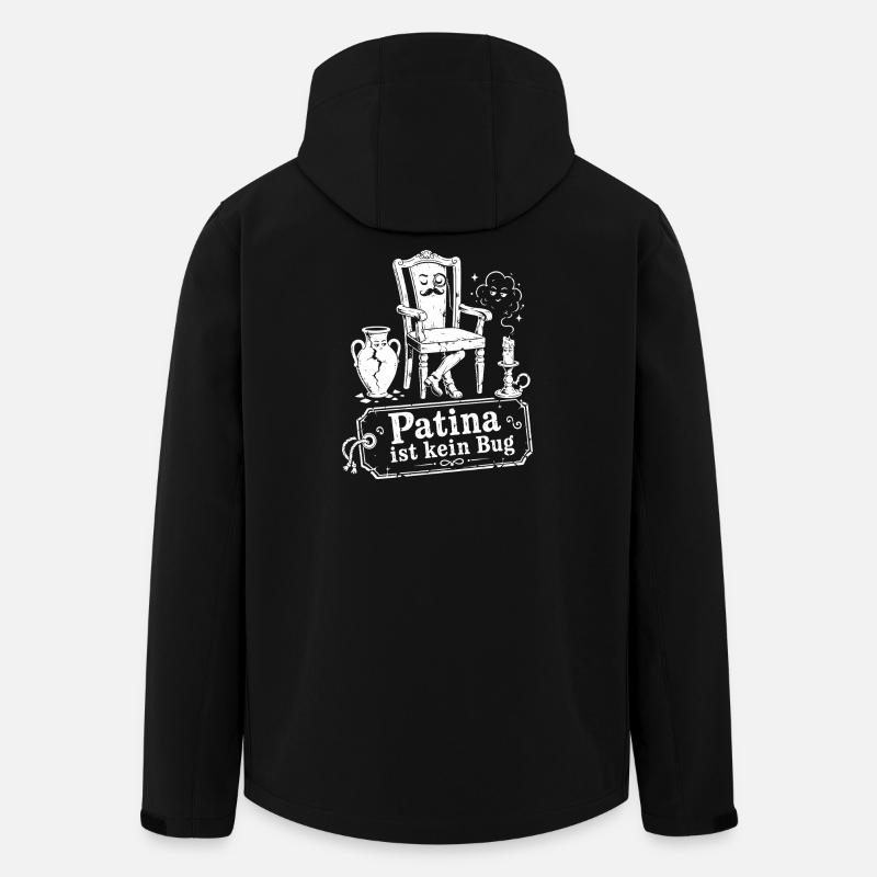 Patina Ist Kein Bug - Recycelte Männer Softshell-Jacke von Stanley/Stella - Schwarz