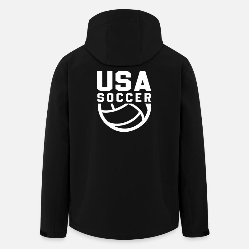 USA Soccer - Veste softshell homme en polyester recyclé Stanley/Stella - noir