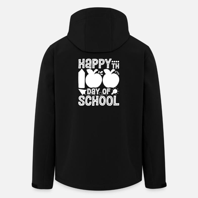 Joyeux 100e jour d’école - Veste softshell homme en polyester recyclé Stanley/Stella - noir