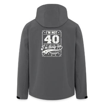 Ich Bin Nicht 40, Ich Habe 30. Geburtstag - Recycelte Männer Softshell-Jacke von Stanley/Stella - Schwarz - Hinten - AI Model Male 185 light (185cm)