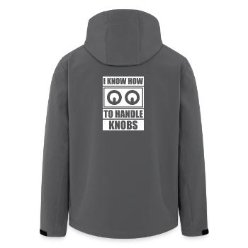 Handle knobs Sound engineer Sound engineer - Men’s Recycled Softshell Jacket by Stanley/Stella - black - Back - AI Model Male 185 light (185cm)
