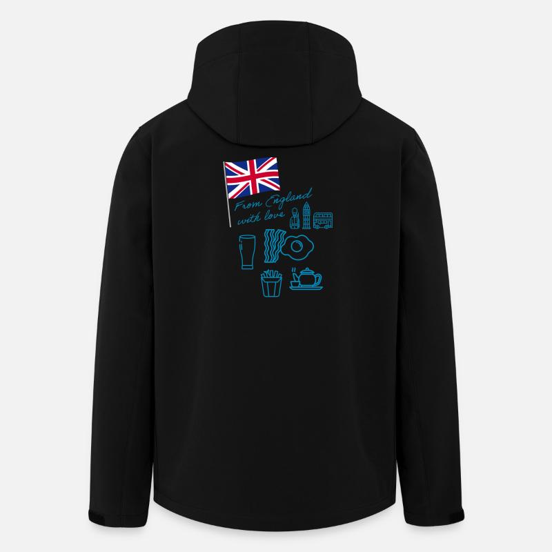 EXANGLIA (Blue) - Men’s Recycled Softshell Jacket by Stanley/Stella - black