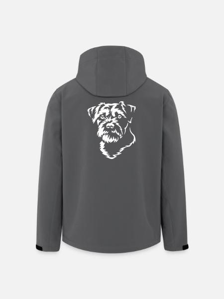 Border Terrier Kopf "Black Edition" - Recycelte Männer Softshell-Jacke von Stanley/Stella - Schwarz