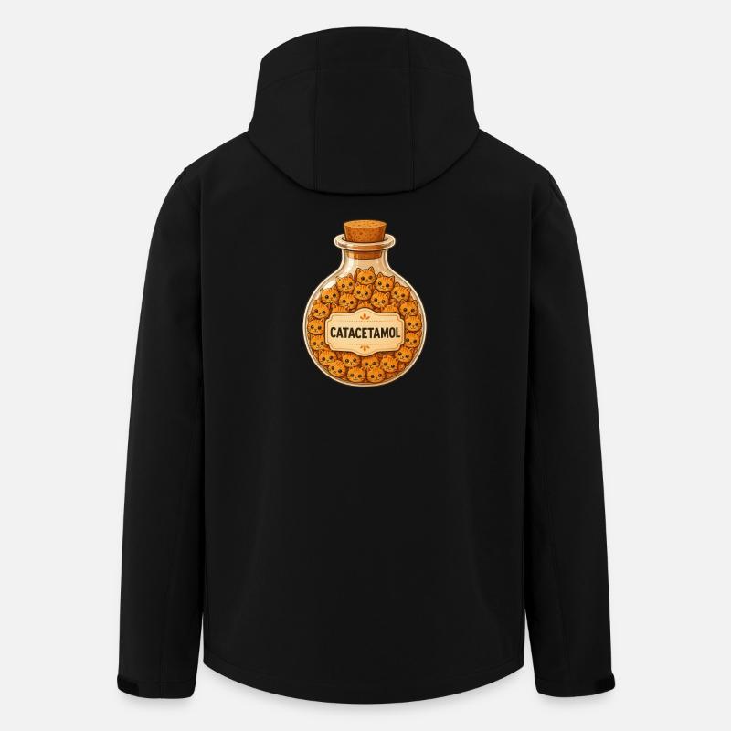 Catacetamol-Flasche der Katzen - Recycelte Männer Softshell-Jacke von Stanley/Stella - Schwarz