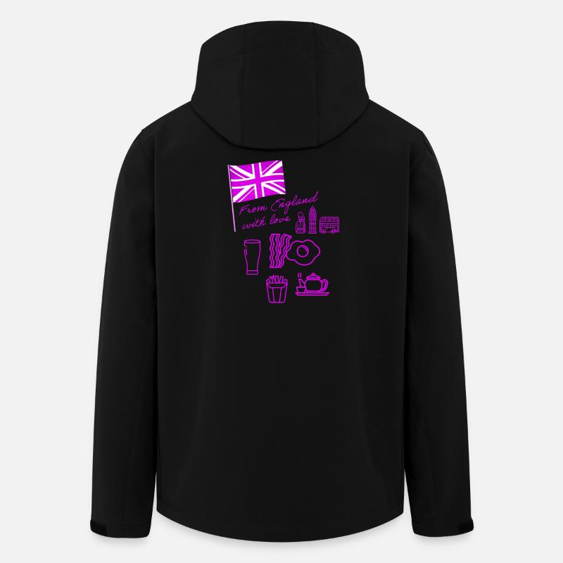 EXANGLIA (Purple) - Men’s Recycled Softshell Jacket by Stanley/Stella - black