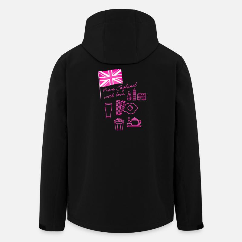 EXANGLIA (Pink) - Men’s Recycled Softshell Jacket by Stanley/Stella - black