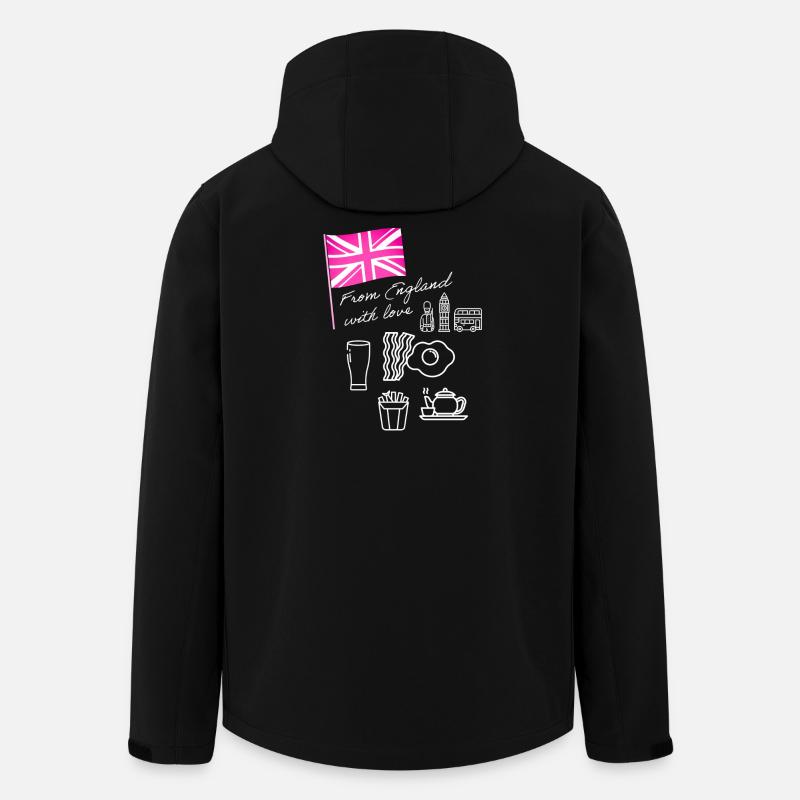 EXANGLIA (Pink + White) - Men’s Recycled Softshell Jacket by Stanley/Stella - black