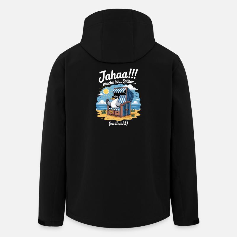  Jahaa mache ich spaeter vielleicht Moewe - Recycelte Männer Softshell-Jacke von Stanley/Stella - Schwarz