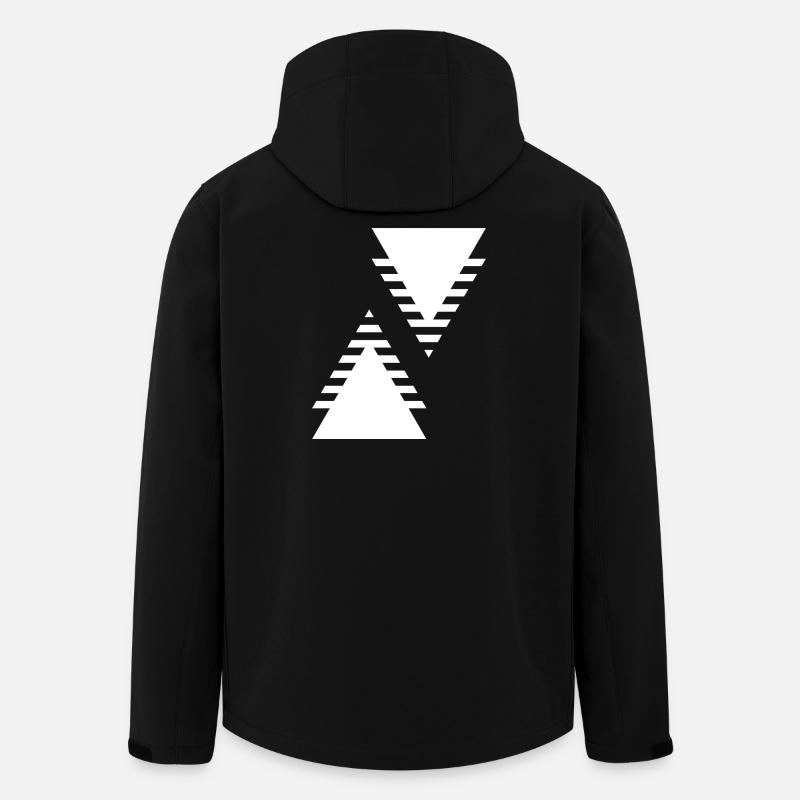 geometric triangles design - Men’s Recycled Softshell Jacket by Stanley/Stella - black
