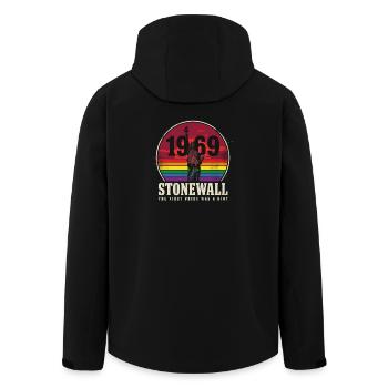 Pride Month LGBT – Stonewall 1969 - Recycelte Männer Softshell-Jacke von Stanley/Stella - Schwarz - Hinten - AI Model Male 185 light (185cm)