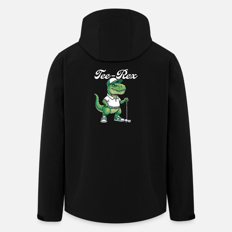 Tee Rex Dinosaurier-Golf Lustiger Golfer-Humor - Recycelte Männer Softshell-Jacke von Stanley/Stella - Schwarz