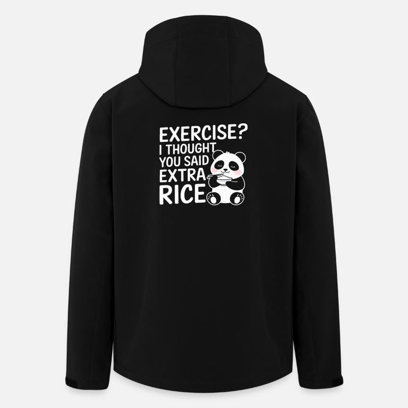 Panda fordert Extra Reis - Recycelte Männer Softshell-Jacke von Stanley/Stella - Schwarz