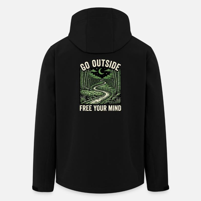 Going out close to nature - Men’s Recycled Softshell Jacket by Stanley/Stella - black
