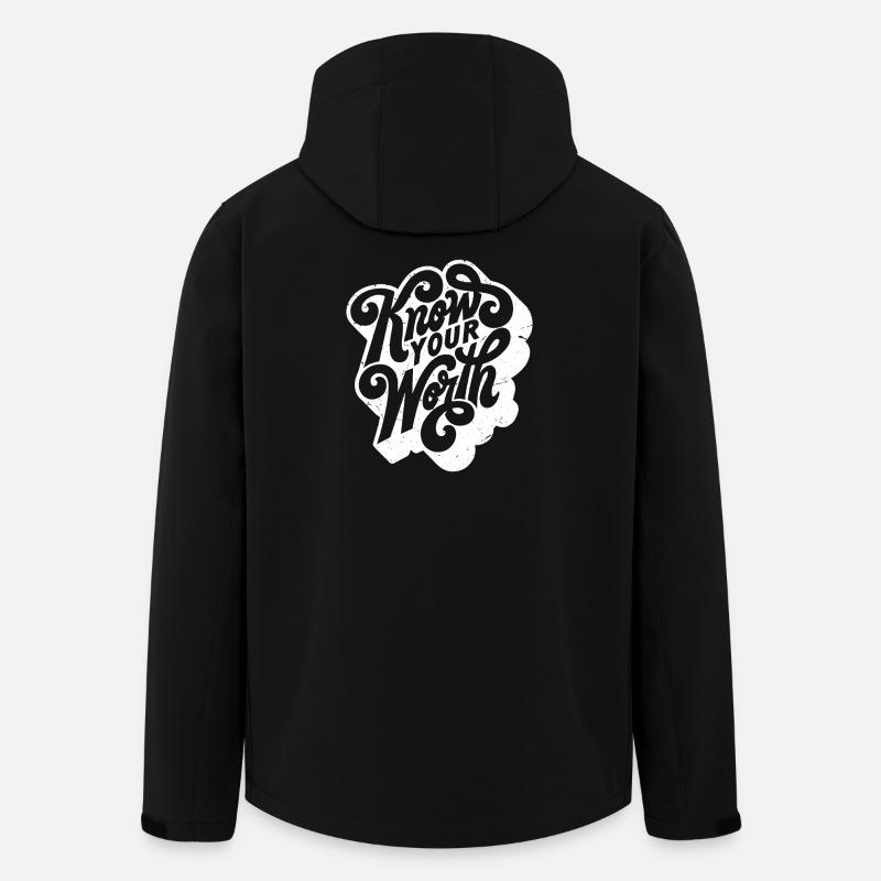 know your worth - Men’s Recycled Softshell Jacket by Stanley/Stella - black