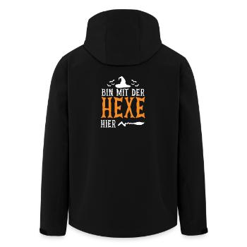 Ich Bin Mit Der Hexe Hier - Recycelte Männer Softshell-Jacke von Stanley/Stella - Schwarz - Hinten - AI Model Male 185 light (185cm)