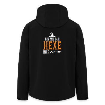 Ich Bin Mit Der Hexe Hier - Recycelte Männer Softshell-Jacke von Stanley/Stella - Schwarz - Hinten - AI Model Male 185 light (185cm)