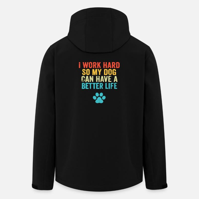 Dog Lover Hustle Tee - Men’s Recycled Softshell Jacket by Stanley/Stella - black
