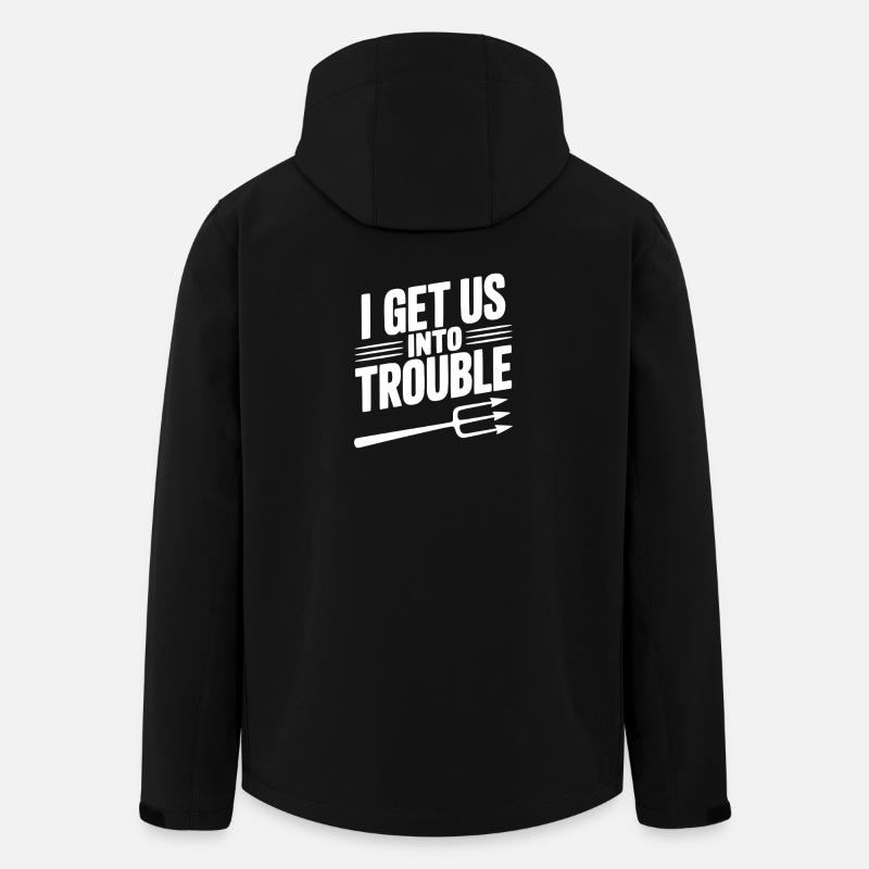 I Get Us Into Trouble - Men’s Recycled Softshell Jacket by Stanley/Stella - black